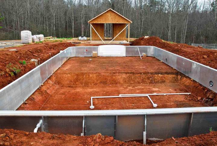 Construction de piscine béton près de Vienne